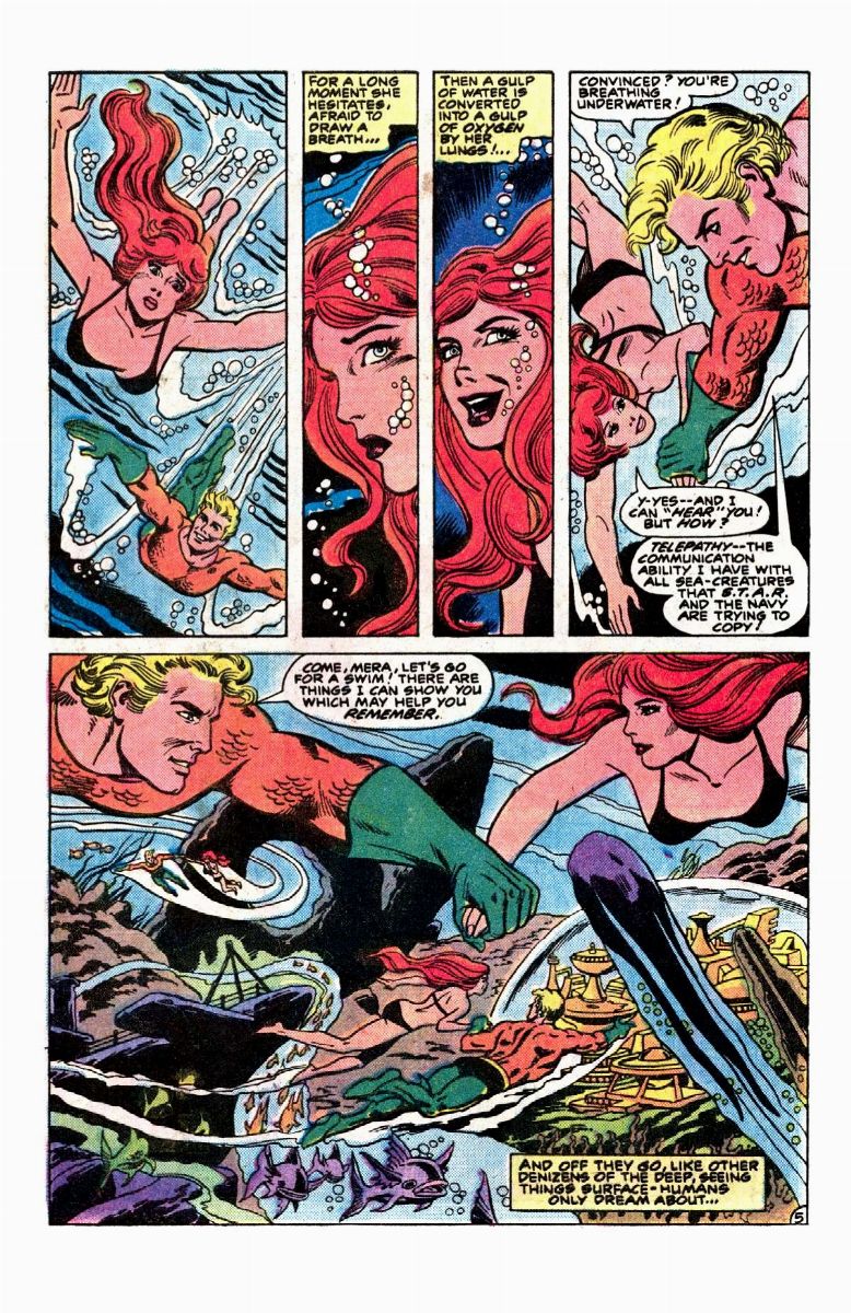 Alex Saviuk - Action Comics - Aquaman: Something Fishy!, matita e china su cartoncino, 1982