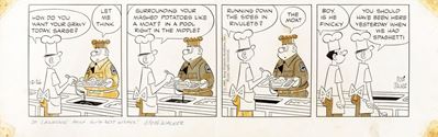 Beetle Bailey, matita, china e retino su cartoncino, 1961