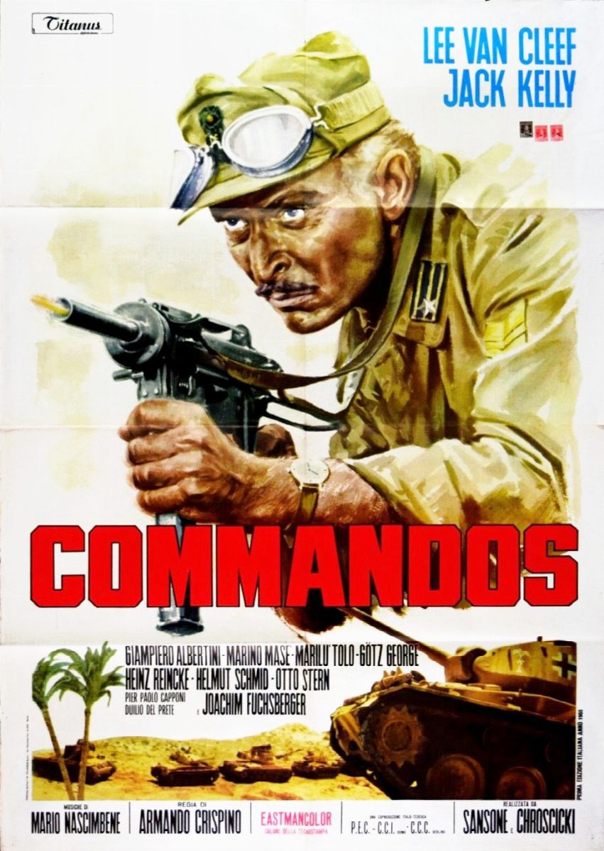 Rodolfo Gasparri - Bozzetto originale per il film 'Commandos', tempera su cartone