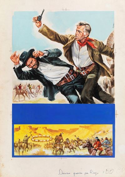 Danza di guerra per Ringo (The Oil Prince), tempera su cartone