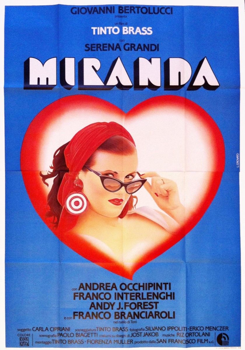Luciano Crovato - Bozzetto per la locandina del film 'Miranda', tempera su cartoncino