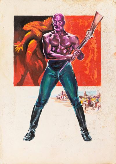 I dannati e gli eroi (Sergeant Rutledge), tempera su cartoncino
