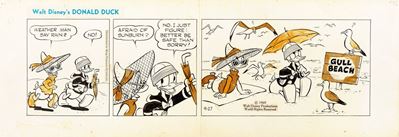 Donald Duck - matita, china e retino su cartoncino