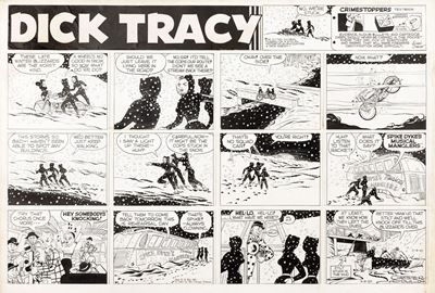 Dick Tracy - The Kitten Sisters, matita e china su cartoncino, 1957