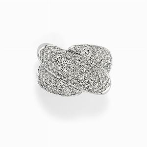 Anello in oro bianco 18k e diamanti