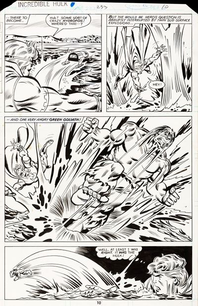 Tavola originale per "...At the Bottom of the Bay!", matita e china su cartoncino Marvel
