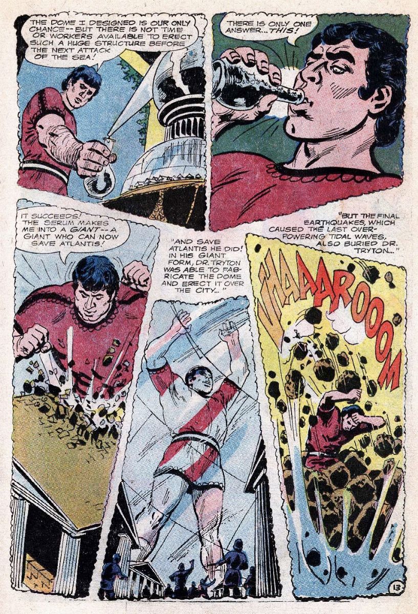 Nick Cardy - Aquaman - Tryton the Terrible, pastello e china su cartoncino DC