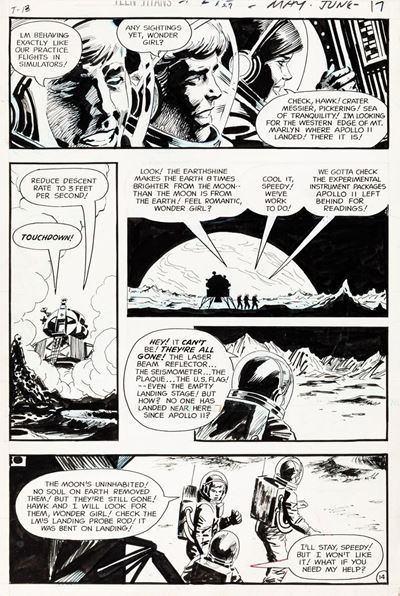 Teen Titans - Nightmare in Space!, pastello e china su cartoncino DC
