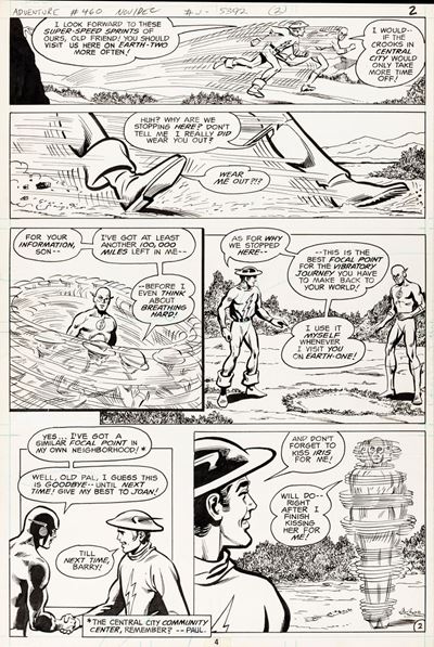 Adventure Comics - The Flash: A Nightmare to Remember!, matita e china su cartoncino