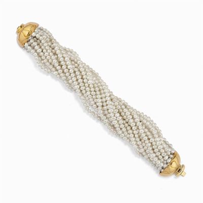 Bracciale in Oro 18k e Perle Coltivate