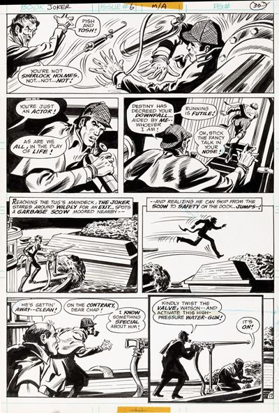 The Joker - Sherlock Stalks the Joker!, matita e china su cartoncino DC