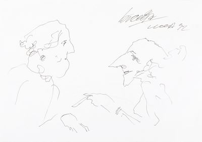 La cartomante - china su cartoncino, 25 x 17,5 cm, 1992