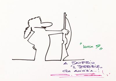 La Linea, pennarello su carta, 1973