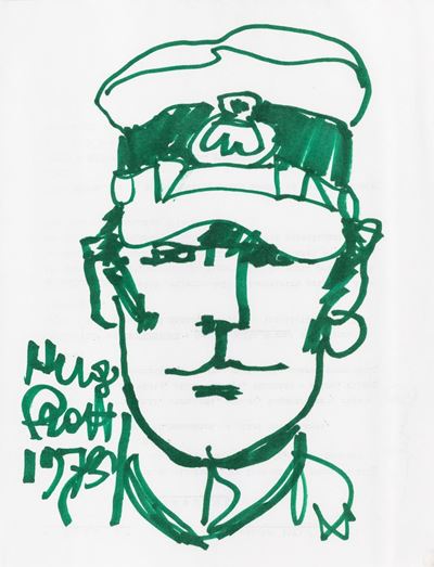Corto Maltese, pennarello su carta, 1973