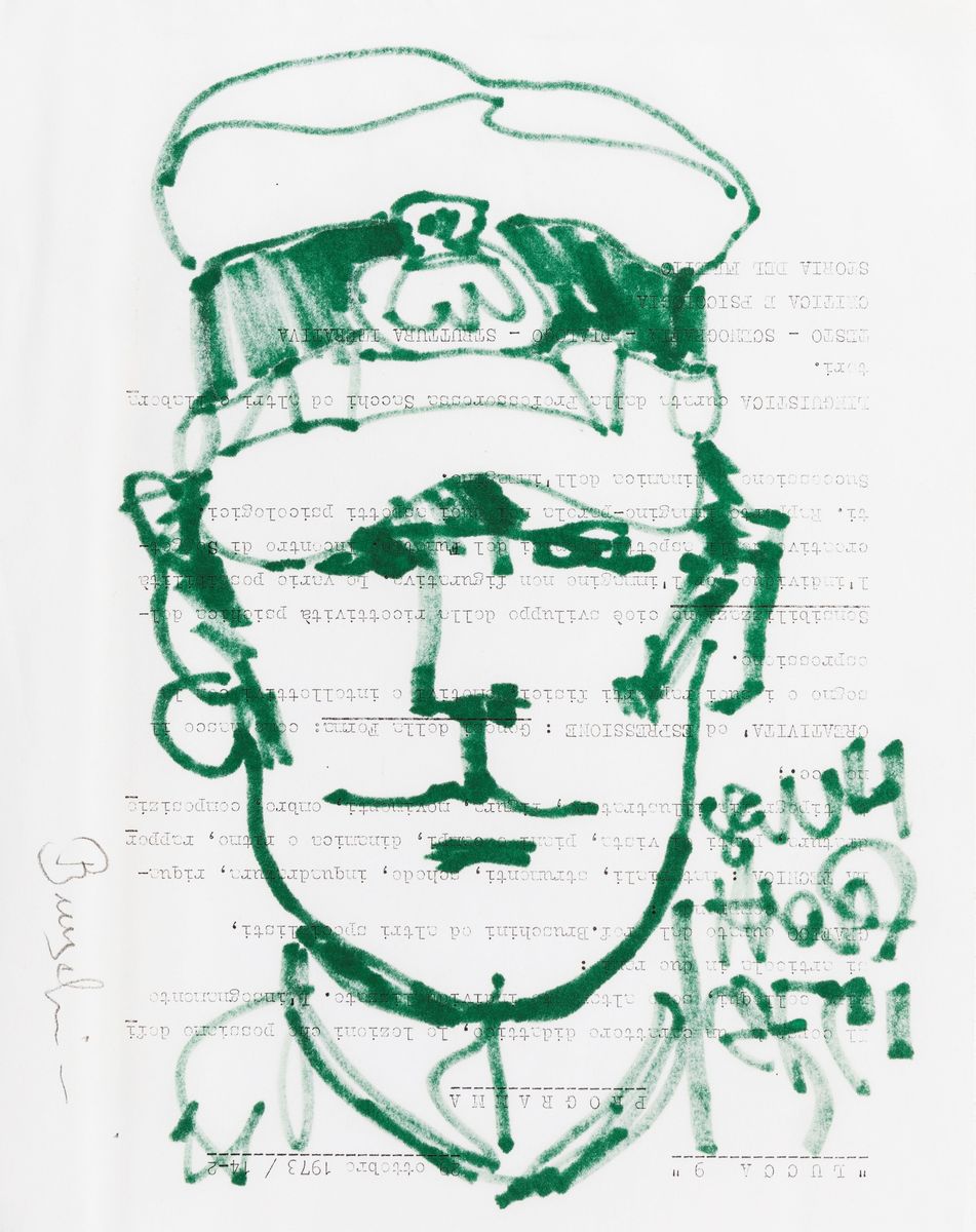 Hugo Pratt - Corto Maltese, pennarello su carta, 1973