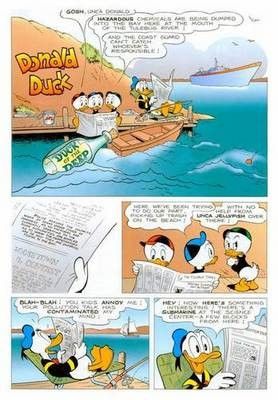 Pat Block - Donald Duck in Duck of the Deep - Tecnica mista su cartoncino