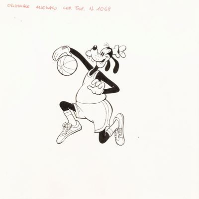 Copertina per Topolino n. 1068, matita e china su cartoncino