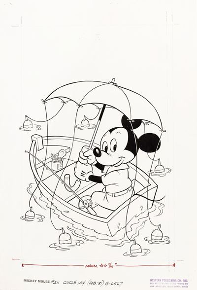 Mickey Mouse - Matita e inchiostro su cartoncino