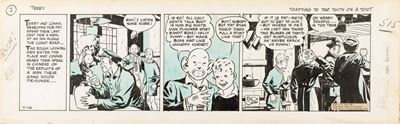 Terry and the Pirates - Toadying to two touts on a toot, matita, china e acquerello su cartoncino