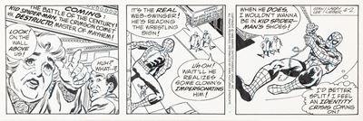 The Amazing Spider-Man - Striscia giornaliera del 02/04/1988, pastello e china su cartoncino