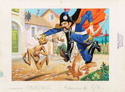 Pinocchio - Tempera su cartone, 1975