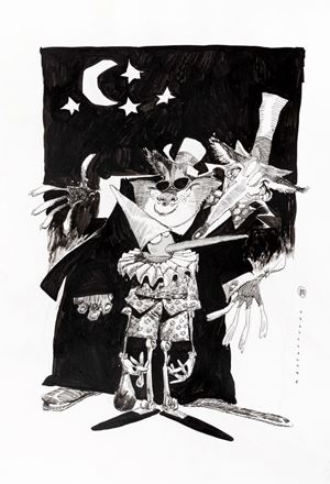René Guillaume - Pinocchio e il Grillo parlante 1963, Original Comic Arts  & Illustrations