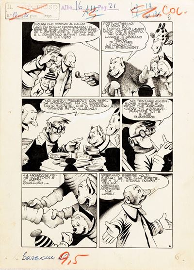 Everowest! - Matita e china su cartoncino, 1954