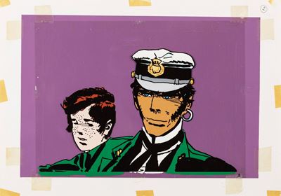 Corto Maltese e 'I Cangaceiros', tempera su rodovetro