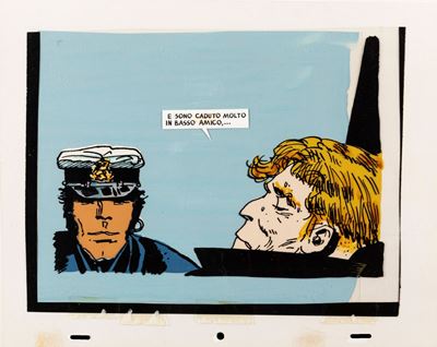 Hugo Pratt, Corto Maltese e un sogno di un mattino di mezzo inverno, tempera su rodovetro