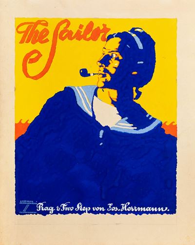 The Sailor, matita e tempera su cartoncino