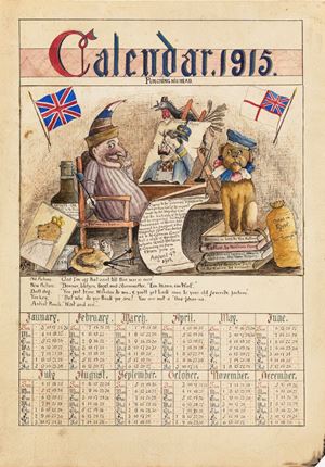 Calendar 1915: Punching his head