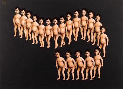 Il pianeta selvaggio - Tecnica mista su cartoncino sagomato, 1973