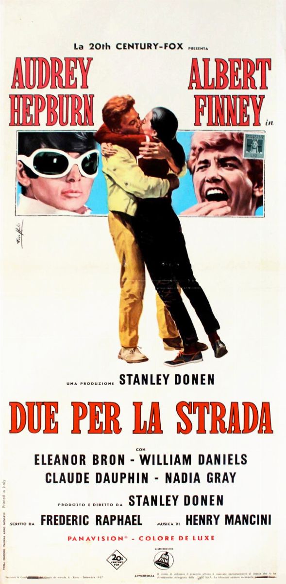 Enzo Nistri - Bozzetto originale per 'Due per la strada', tempera su cartone