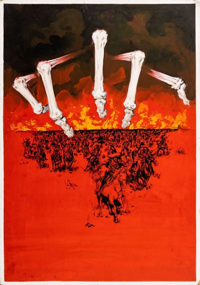 Ca ira, il fiume della rivolta (Thermidor), tempera su cartone