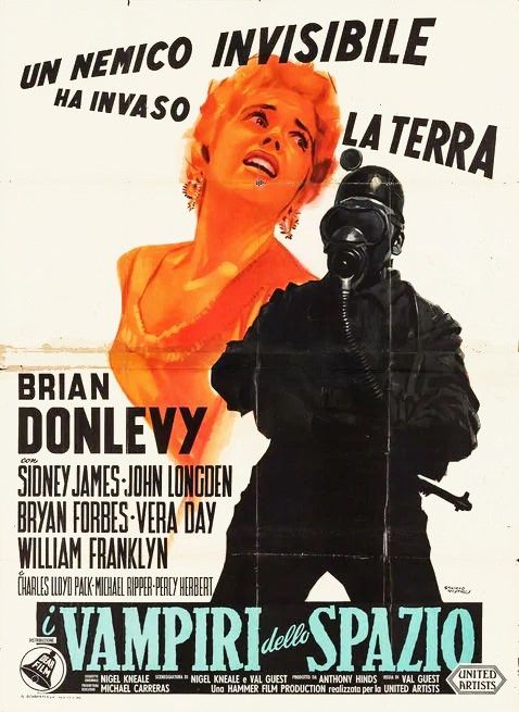 Giuliano Nistri - Bozzetto preliminare per 'I vampiri dello spazio' (Quatermass 2), china e tempe...