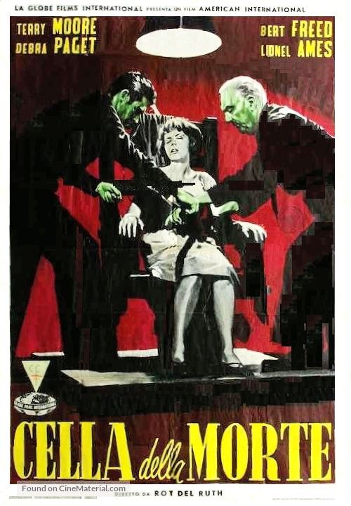 Enzo Nistri - Bozzetto per la locandina del film 'Cella della morte' (Why Must I Die?), tempera s...