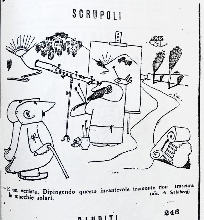 Saul Steinberg - Scrupoli - matita e china su carta