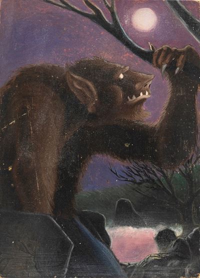 Werewolf, tempera su cartone telato