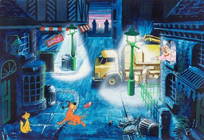 Illustrazione per Disneyland Magazine, tempera su cartone