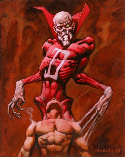 Horley, Deadman, tempera e olio su cartoncino