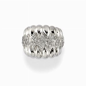 Anello in oro bianco 18k e diamanti