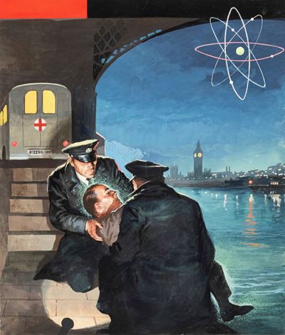 Urania - L'uomo isotopo, tempera su cartone