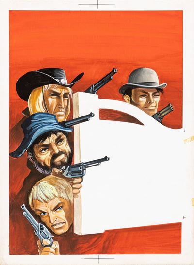 El Gringo - Il grande colpo del Camaleonte, tempera su cartone