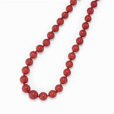 Collana in Oro 18k e Corallo