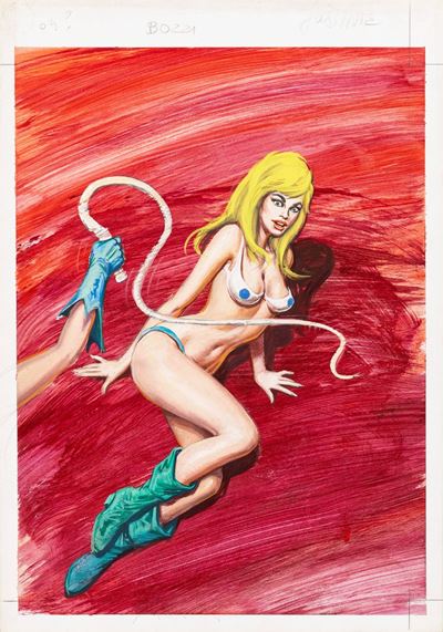 Justine, tempera su cartone