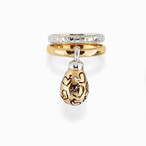Anello in oro bicolore 18k
