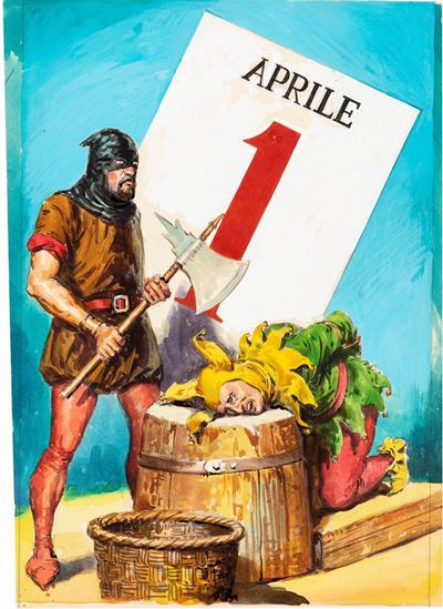1 Aprile - Tempera e acquerello su cartoncino