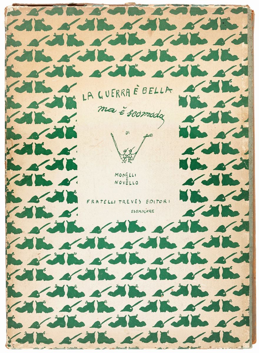 Giuseppe Novello - La guerra è bella ma è scomoda, matita, china e acquerello su cartoncino
