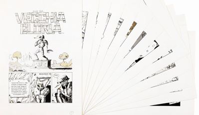 Vecchia gloria: storia completa in 15 tavole originali, matita, china e retino su cartoncino