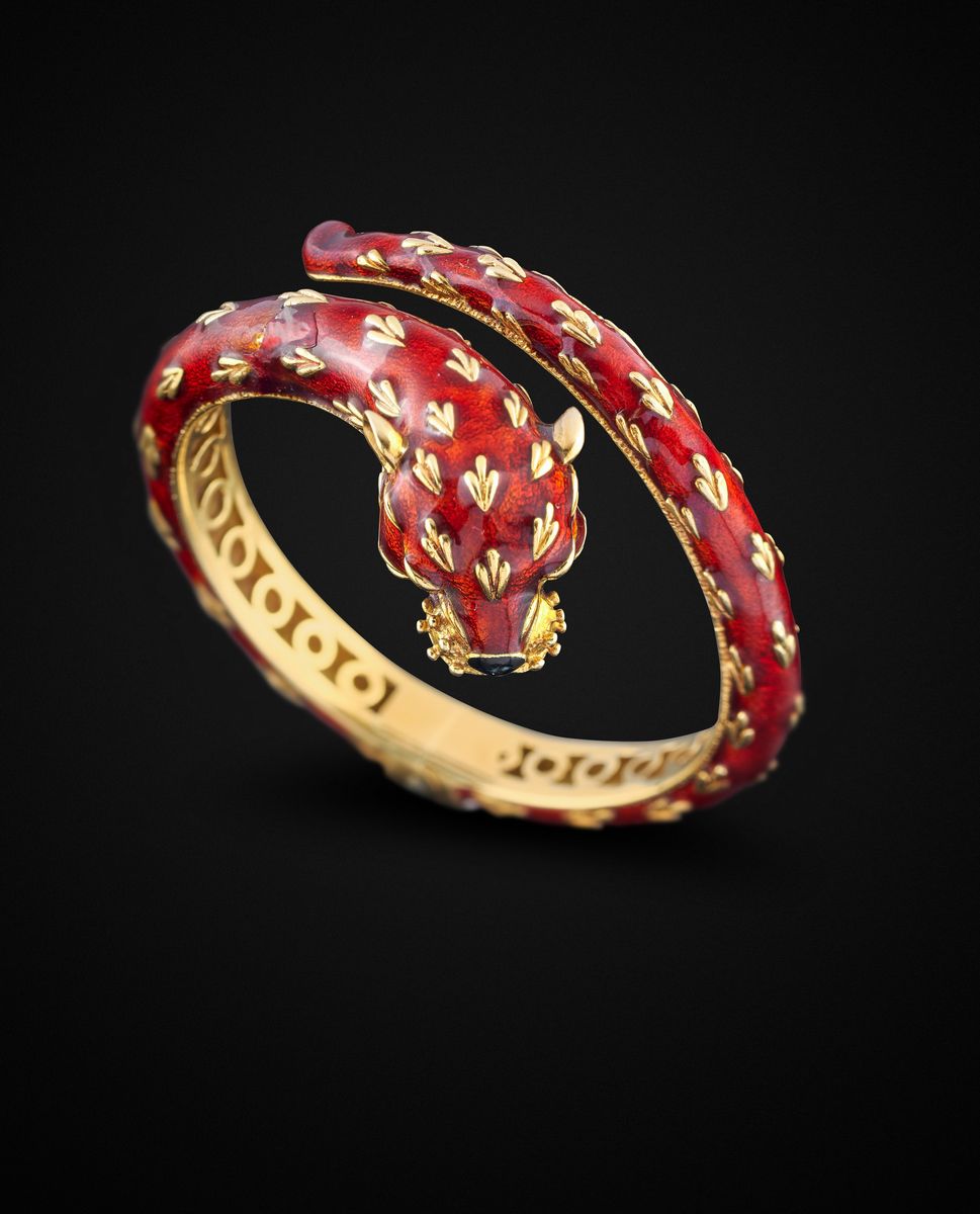Frascarolo - Bracciale in Oro Giallo 18k, Diamanti e Smalto
